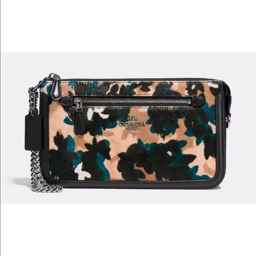 Coach Nolita 24 Calf Hair Leaf Print NWT